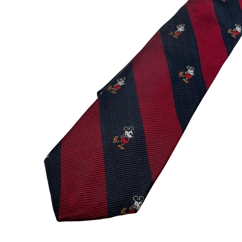 Vintage | Walt Disney Prod Blue and Red Striped Tie | Mickey Mouse